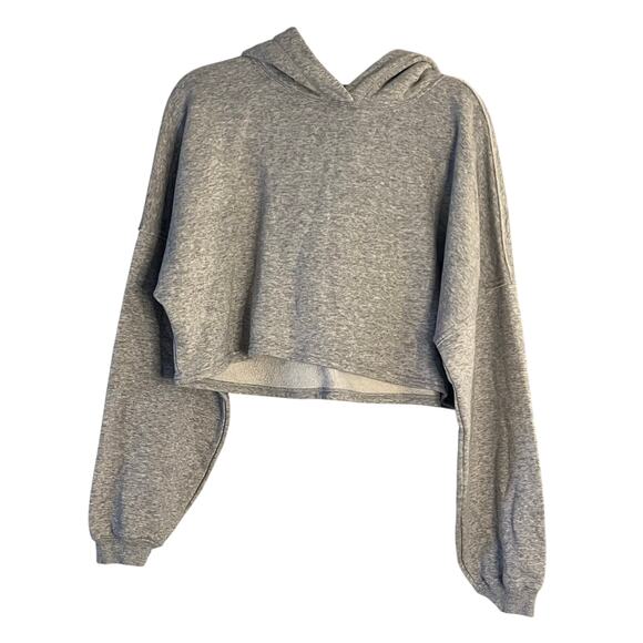 Savage X Fenty Women’s Cropped Hoodie Gray Size Medium - Picture 2 of 5